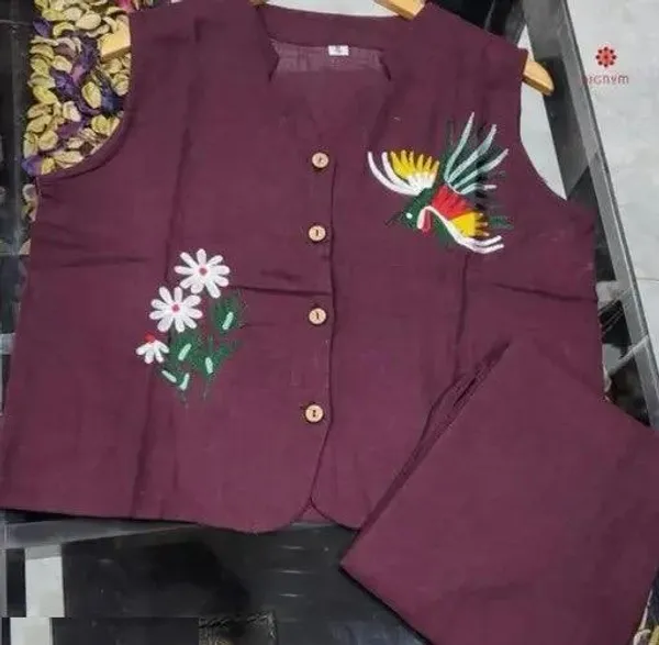 Maroon_Printed_Co-ord_Set_(_Top-Pilajo_)_For_Women_And_Girls