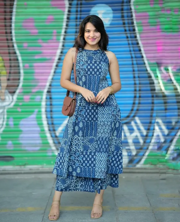 Tushita_Blue_Indigo_Cotton_Co-ord_Set_For_Women_And_Girls