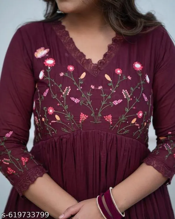 Women_Cotton_Embroidered_Long_Anarkali_Kurti_With_Pant_And_Dupatta_Set_For_Women_And_Girl