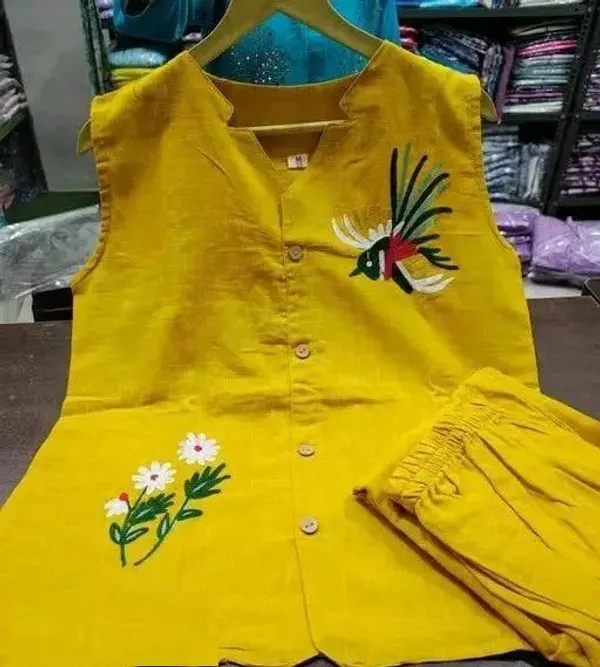 Yellow_Printed_Co-ord_Set_(_Top-Pilajo_)_For_Women_And_Girls
