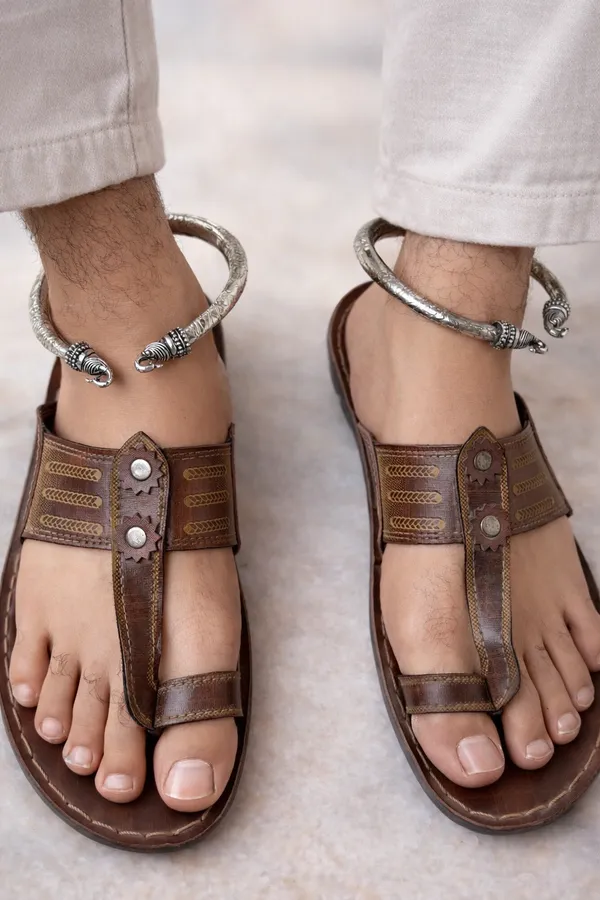 German_Silver_Plated_Oxidised_Anklet_Pair_for_Men_and_Women_(Size:_Please_check_the_Image)_1_Pair