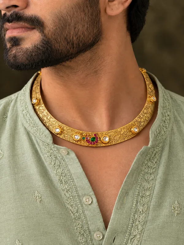 Oxidised_Copper_Plated_Hasli_Neckring_for_Women_and_Men