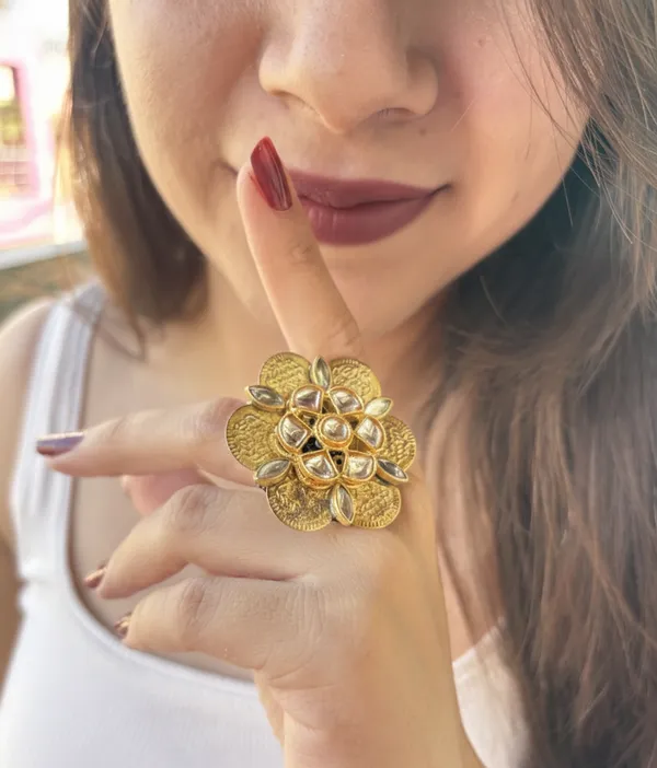Karatique_Golden_Kundan_Ring_–_Adjustable_Ethnic_Statement_Jewellery