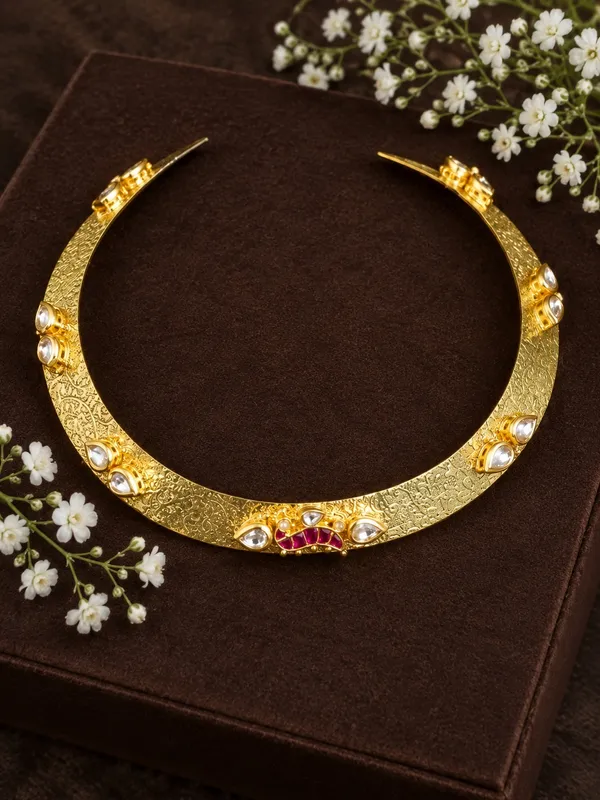 Men's_Gold-Tone_Kundan_Hasli_Neckring_|_Traditional_Statement_Collar_Necklace_|_Ethnic_Neck_Jewelry_–_Karatique