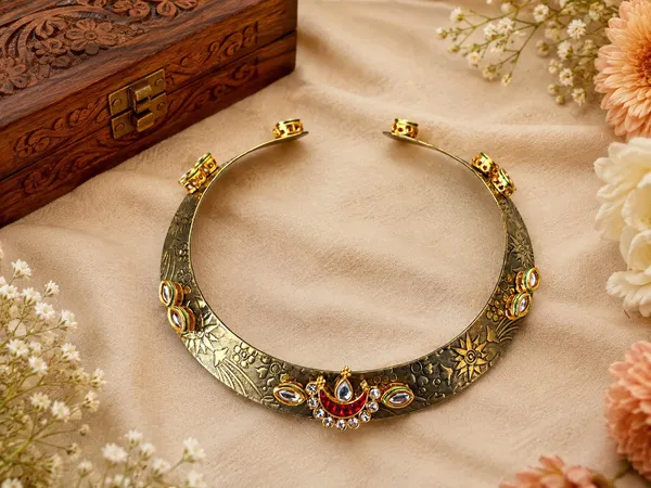 Men's_Gold-Tone_Kundan_Hasli_Neckring_|_Traditional_Statement_Collar_Necklace_|_Ethnic_Neck_Jewelry_–_Karatique