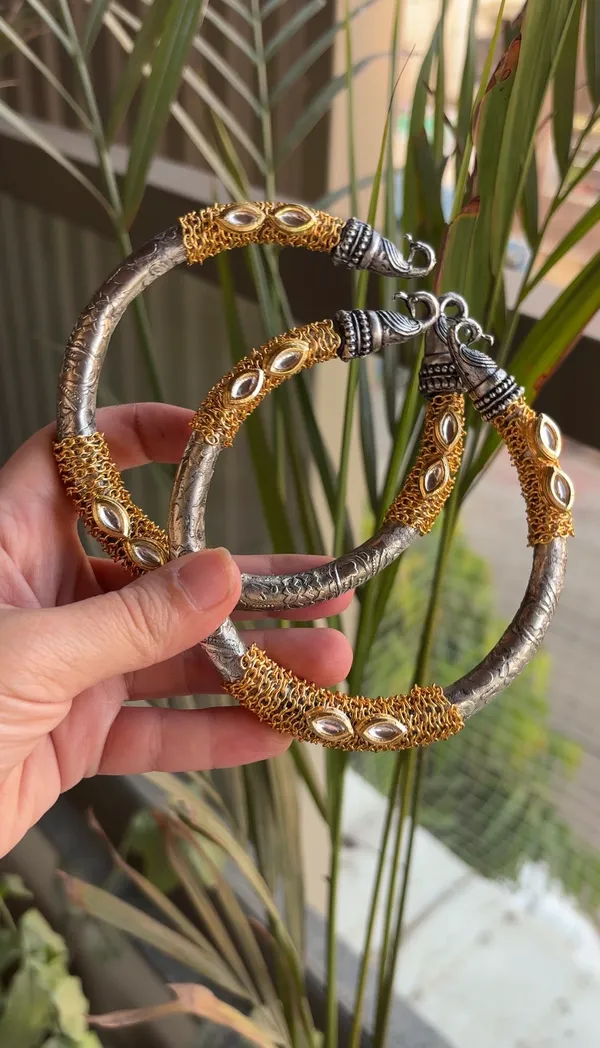 Oxidised_Dual_Tone_German_Silver_Plated_Ethnic_Traditional_Peacock_Kada_Anklet_Pair_for_Women