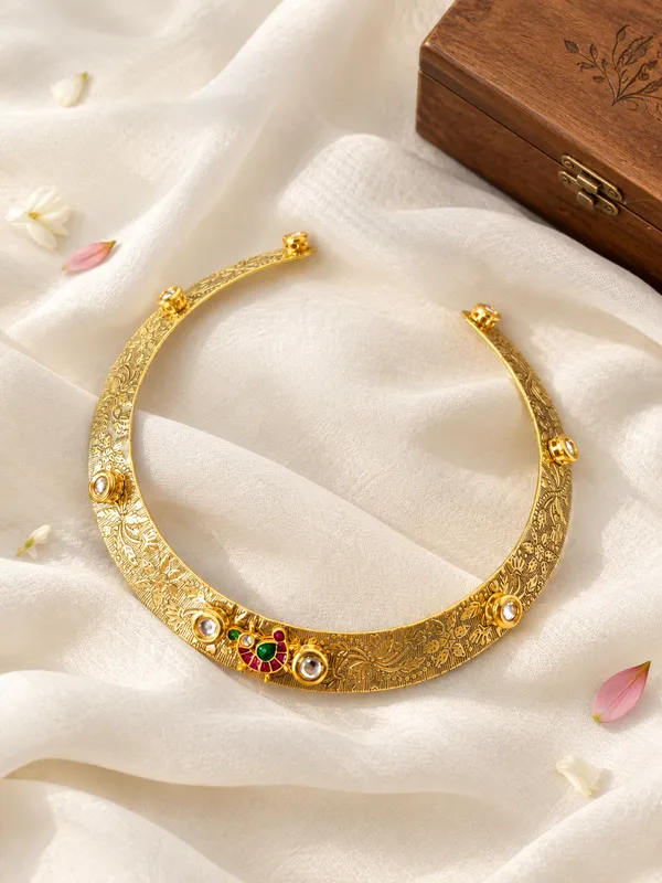 Oxidised_German_Silver_Plated_Unisex_Kundan_Hasli__Neckring_