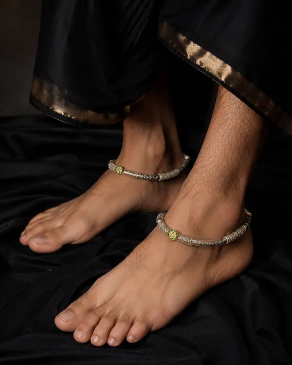 Oxidised__Kundan_German_Silver_Plated_Ethnic_Traditional_Kada_Anklet_Pair_for_Women