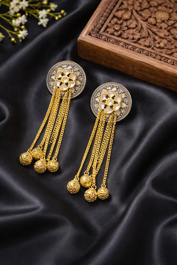 Oxidised_German_Silver_Brass_Plated_Kundan_Tassel_Earrings_for_Women