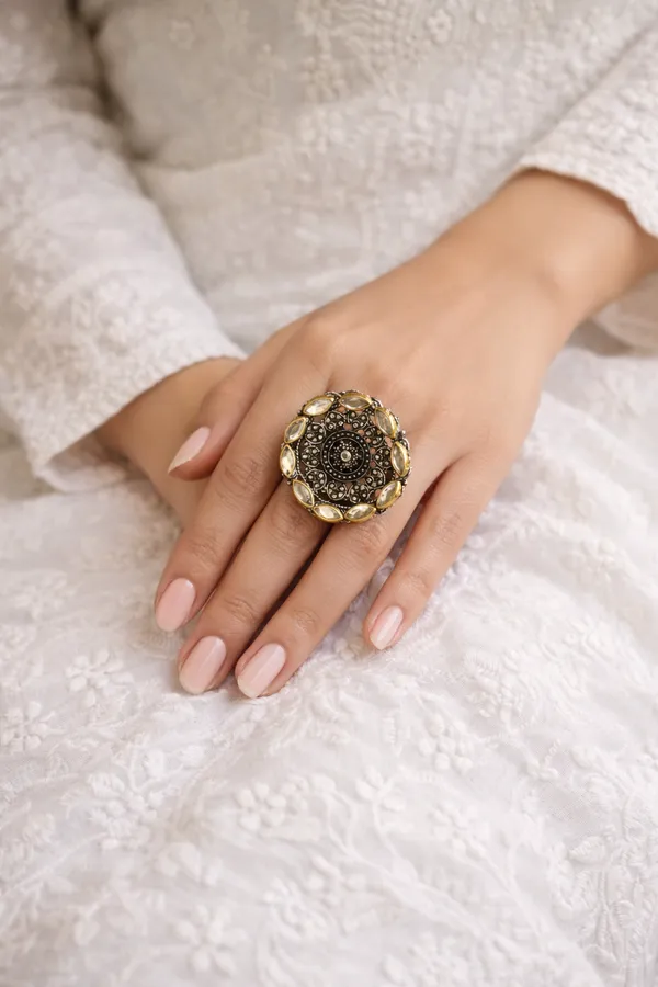 Oxidized_German_Silver_Adjustable_Statement_Ring_with_Floral_–_Boho_Chic