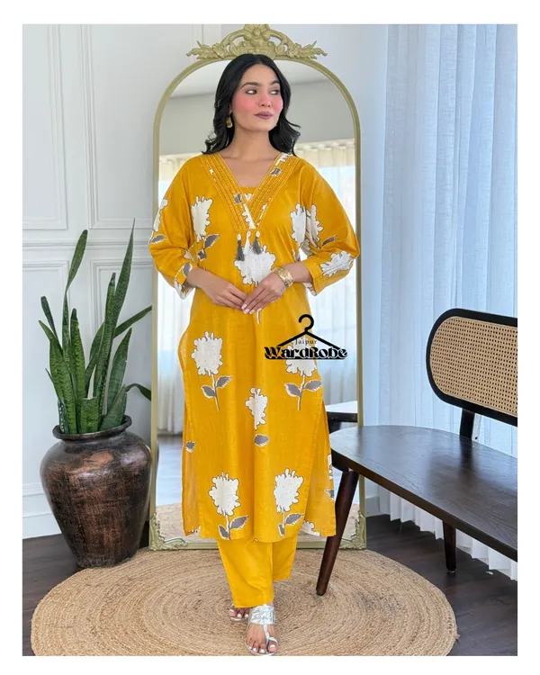 ROSE_FLORAL_PRINTED_COTTON_SUIT_SET_-YELLOW