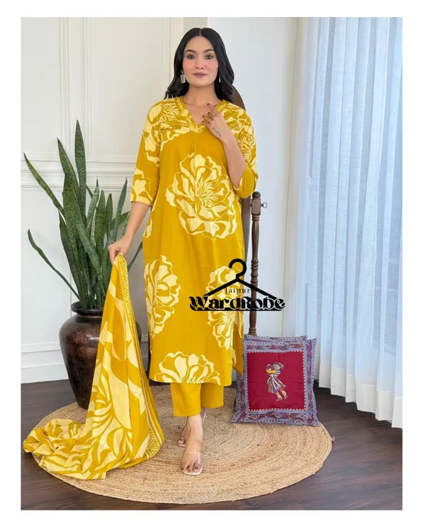 RUHI_BOOTA_COTTON_SUIT_SET_-_MUSTERD
