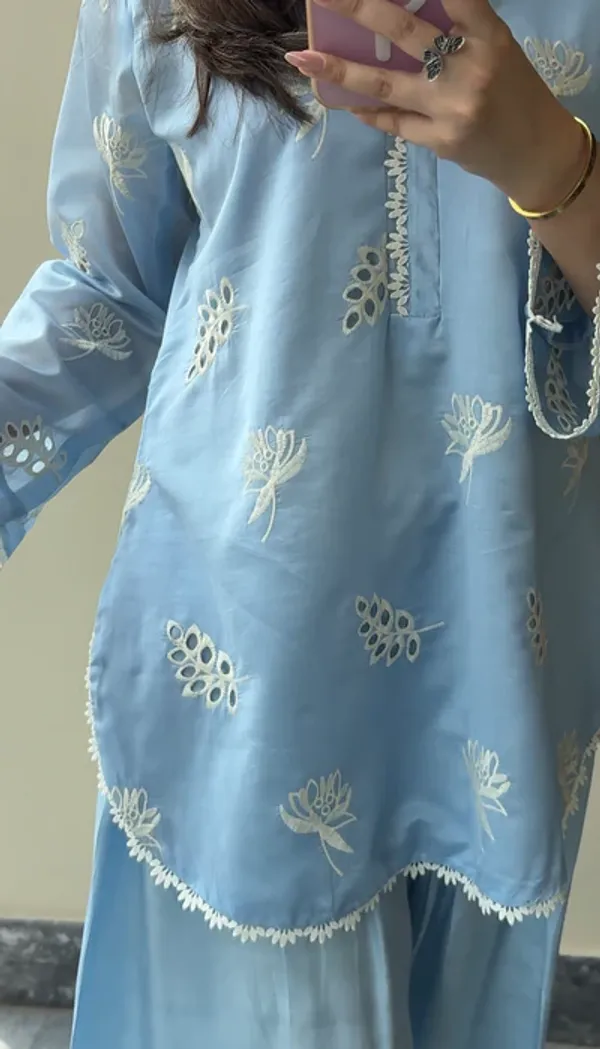 Sky_Blue_Chikankari_Farshi_Co-ord_Set