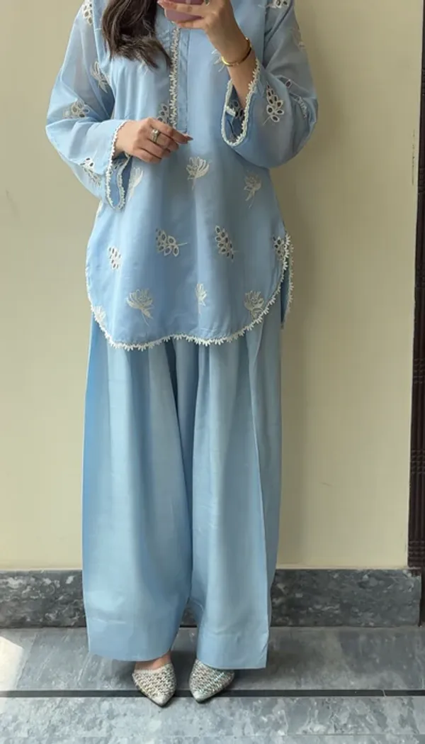 Sky_Blue_Chikankari_Farshi_Co-ord_Set