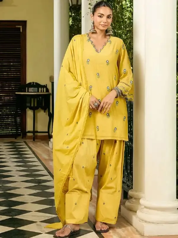 Sunshine_Yellow_Embroidered_Kurta_Set_with_Dupatta