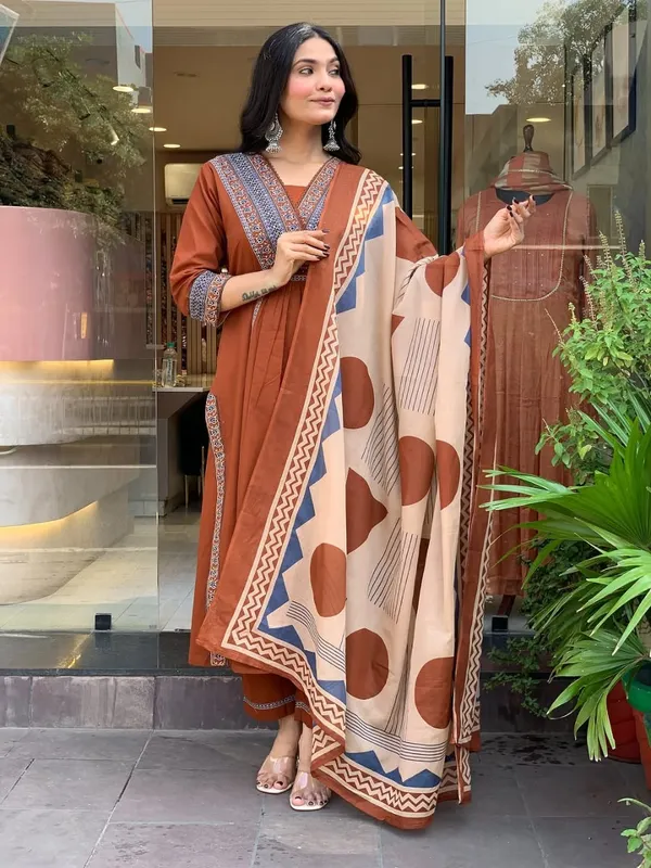 RUST_BROWN_COTTON_SUIT_SET_WITH_DUPATTA