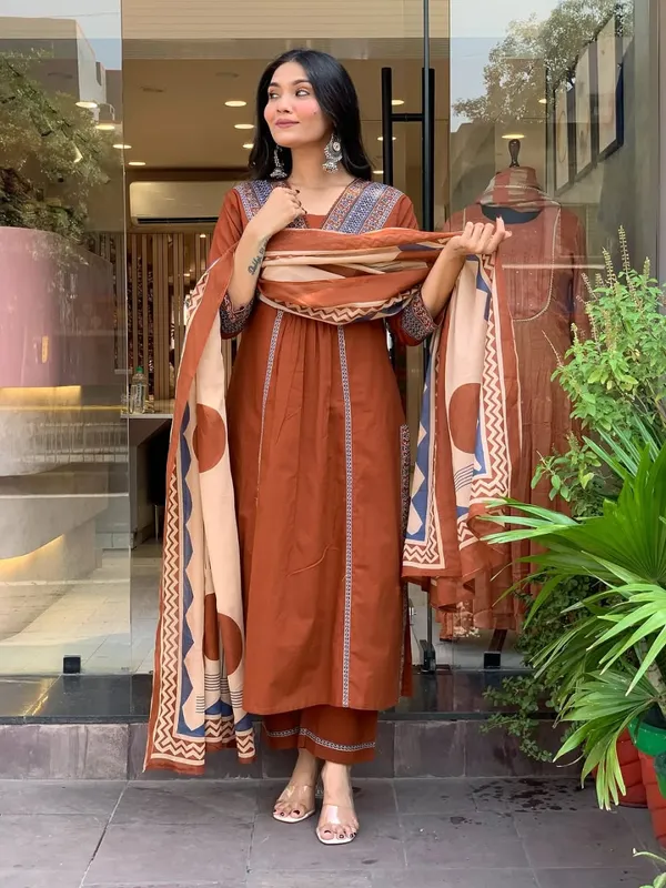 RUST_BROWN_COTTON_SUIT_SET_WITH_DUPATTA