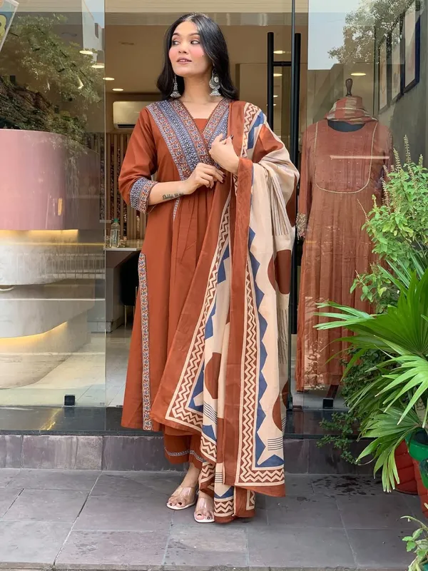 RUST_BROWN_COTTON_SUIT_SET_WITH_DUPATTA