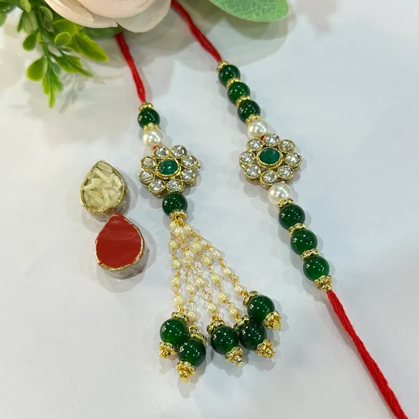 Dhivara_Couple_Rakhi_Combo_/_Pack_Of_2_Rakhi_With_Roli_Chawal