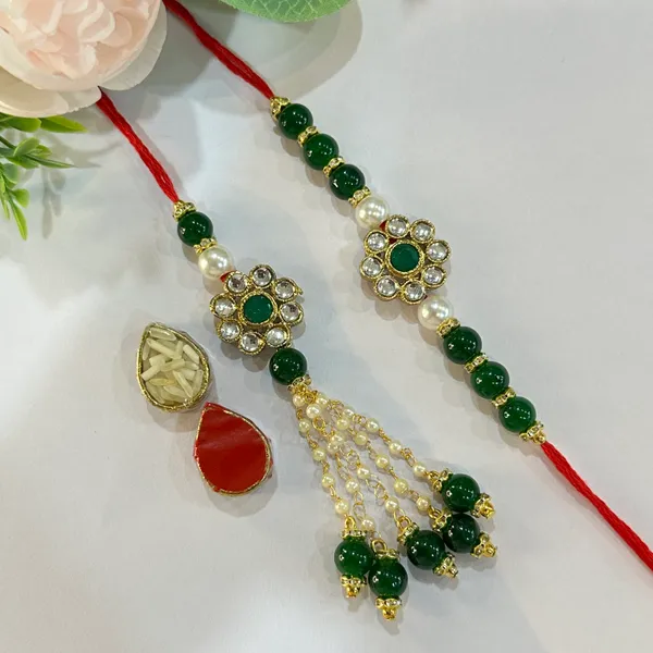 Dhivara_Couple_Rakhi_Combo_/_Pack_Of_2_Rakhi_With_Roli_Chawal
