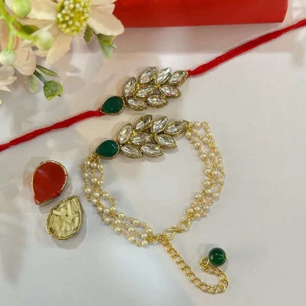 Dhivara_Couple_Rakhi_Combo_/_Pack_Of_2_Rakhi_With_Roli_Chawal