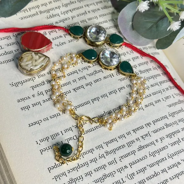 Dhivara_Couple_Rakhi_Combo_/_Pack_Of_2_Rakhi_With_Roli_Chawal