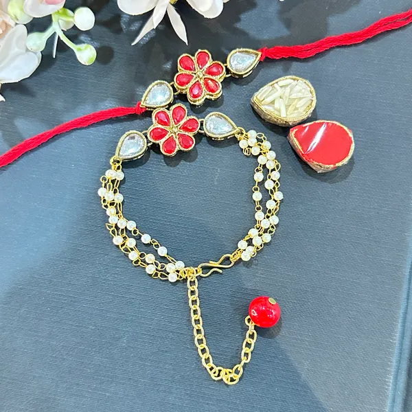 Dhivara_Designer_Bhaiya_Bhabhi_Rakhi_With_Roli_Chawal