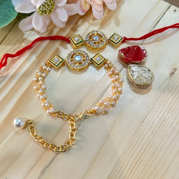 Dhivara_Designer_Bhaiya_Bhabhi_Rakhi_With_Roli_Chawal