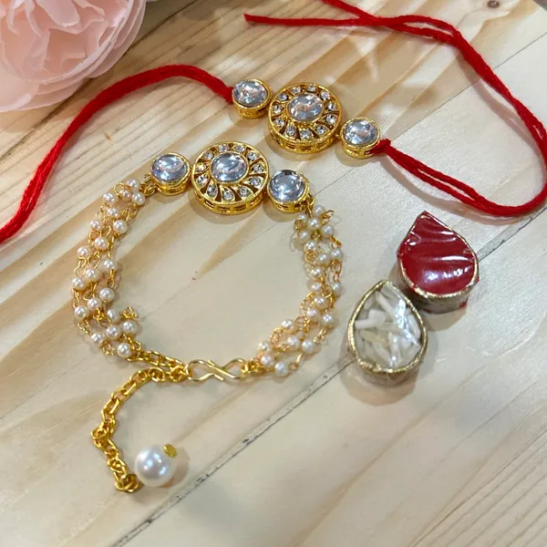 Dhivara_Designer_Bhaiya_Bhabhi_Rakhi_With_Roli_Chawal