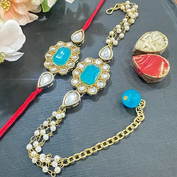 Dhivara_Designer_Bhaiya_Bhabhi_Rakhi_With_Roli_Chawal