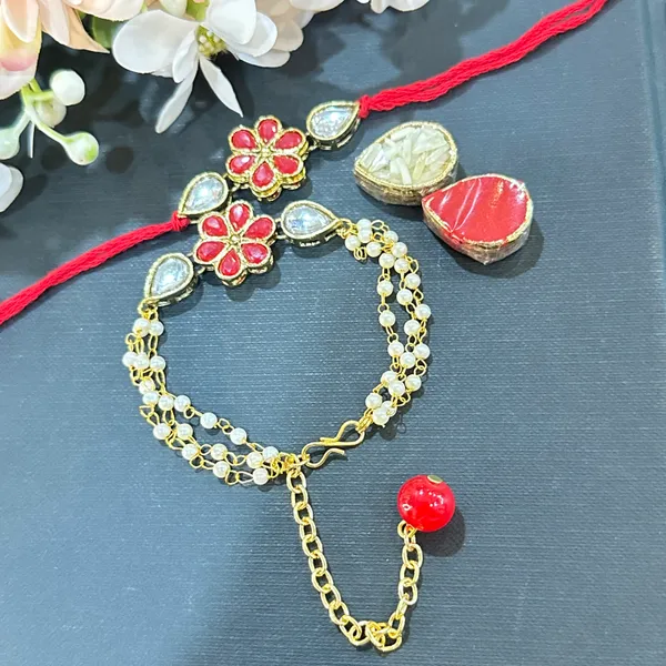 Dhivara_Designer_Bhaiya_Bhabhi_Rakhi_With_Roli_Chawal