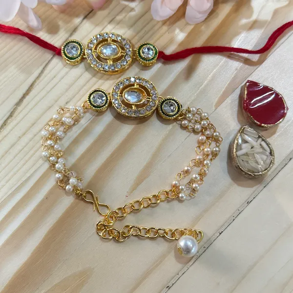 Dhivara_Designer_Bhaiya_Bhabhi_Rakhi_With_Roli_Chawal