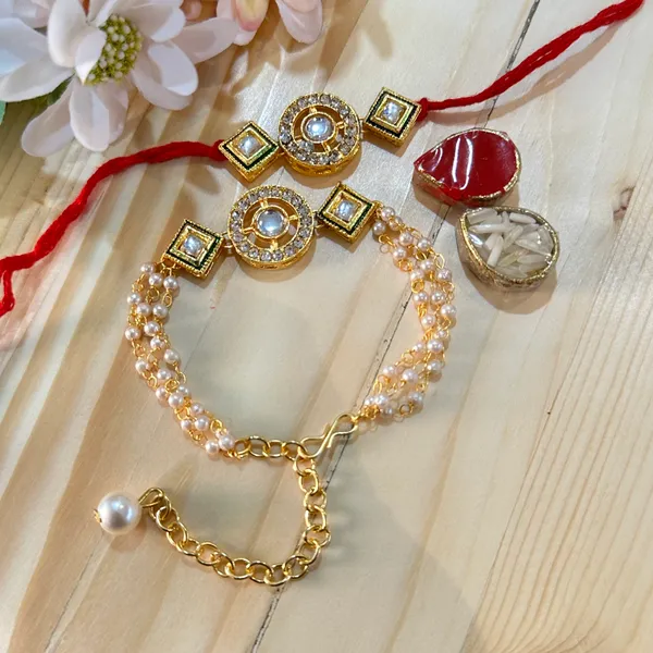 Dhivara_Designer_Bhaiya_Bhabhi_Rakhi_With_Roli_Chawal