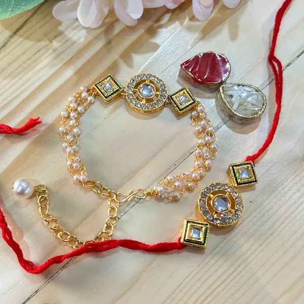 Dhivara_Designer_Bhaiya_Bhabhi_Rakhi_With_Roli_Chawal