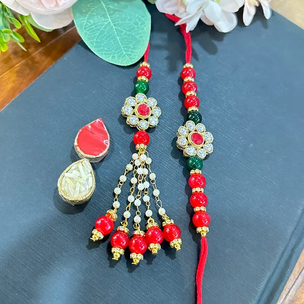 Dhivara_Designer_Bhaiya_Bhabhi_Rakhi_With_Roli_Chawal