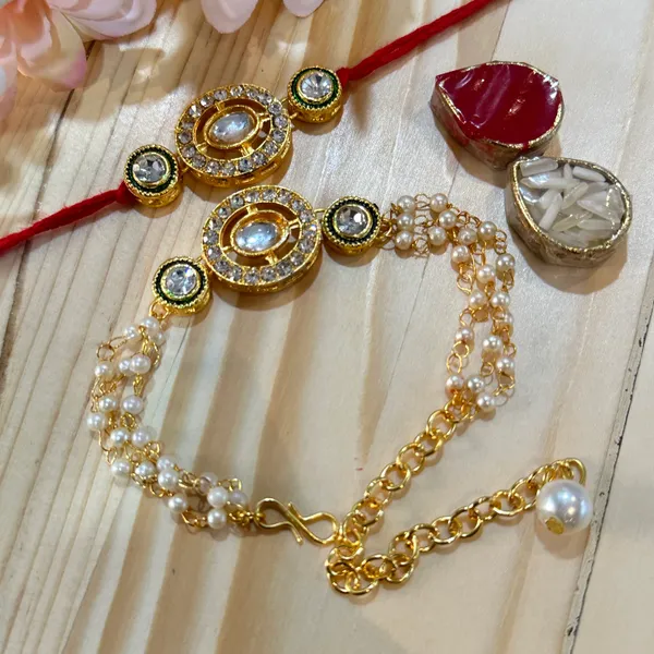 Dhivara_Designer_Bhaiya_Bhabhi_Rakhi_With_Roli_Chawal