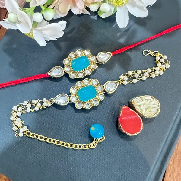 Dhivara_Designer_Bhaiya_Bhabhi_Rakhi_With_Roli_Chawal