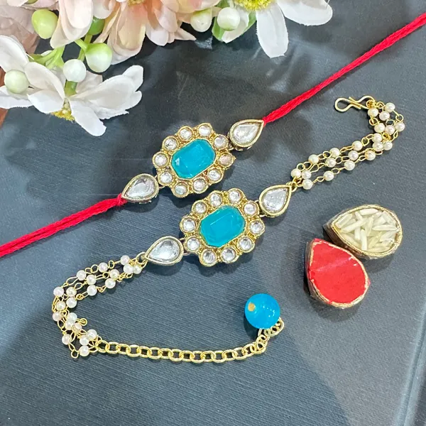 Dhivara_Designer_Bhaiya_Bhabhi_Rakhi_With_Roli_Chawal