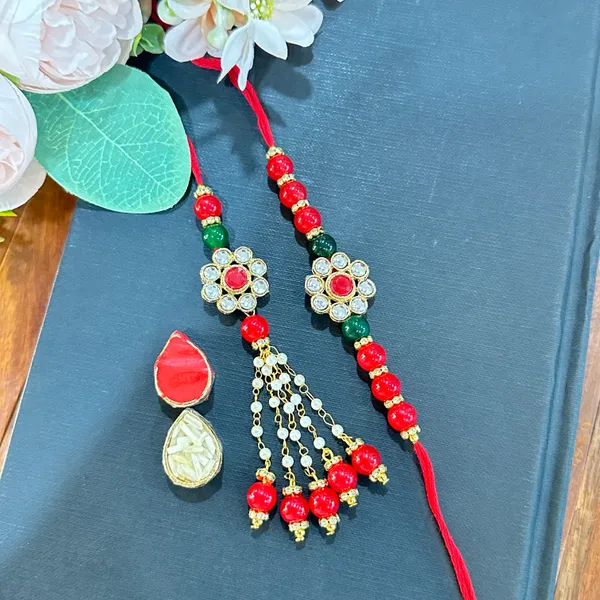 Dhivara_Designer_Bhaiya_Bhabhi_Rakhi_With_Roli_Chawal