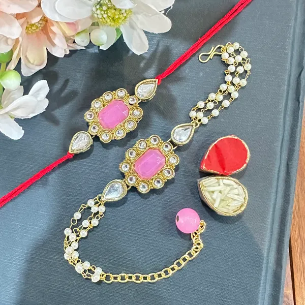 Dhivara_Designer_Bhaiya_Bhabhi_Rakhi_With_Roli_Chawal