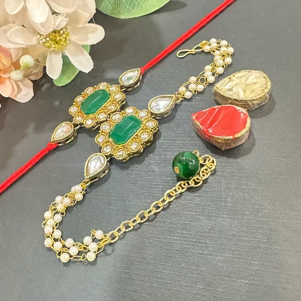 Dhivara_Designer_Bhaiya_Bhabhi_Rakhi_With_Roli_Chawal