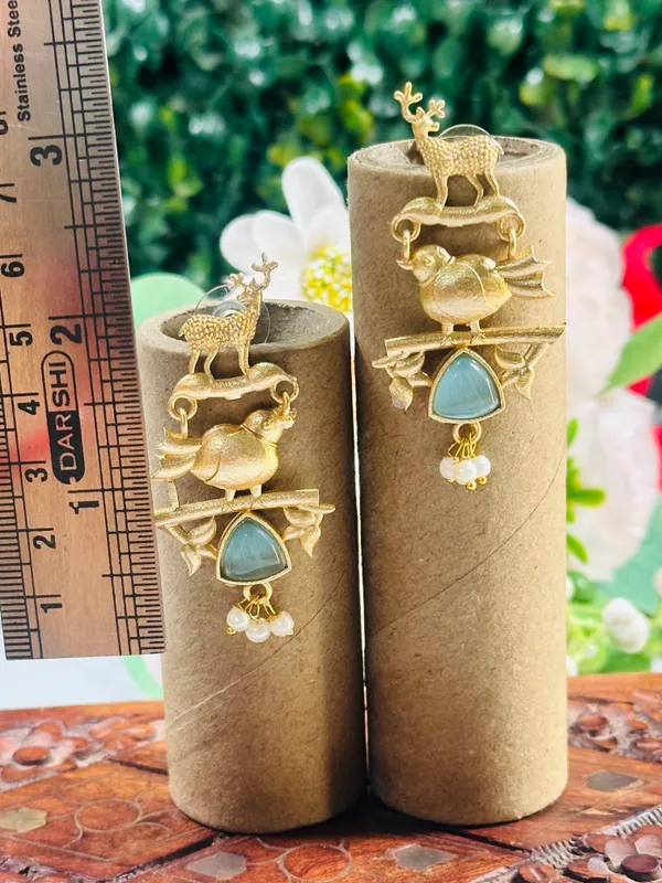 Dhivara_Blue_Bird_Anti_Tarnish_Earring