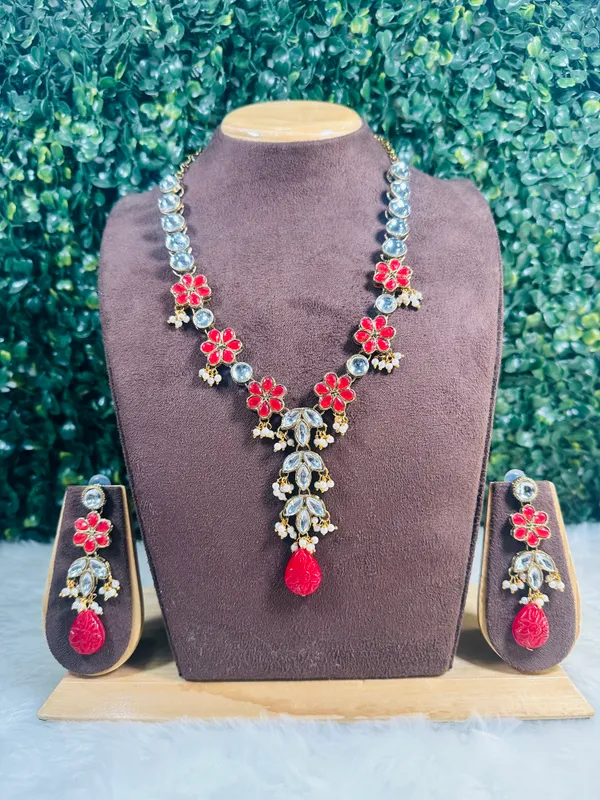 Dhivara_Elite_Red_Color_Jewellery_Set_For_Women