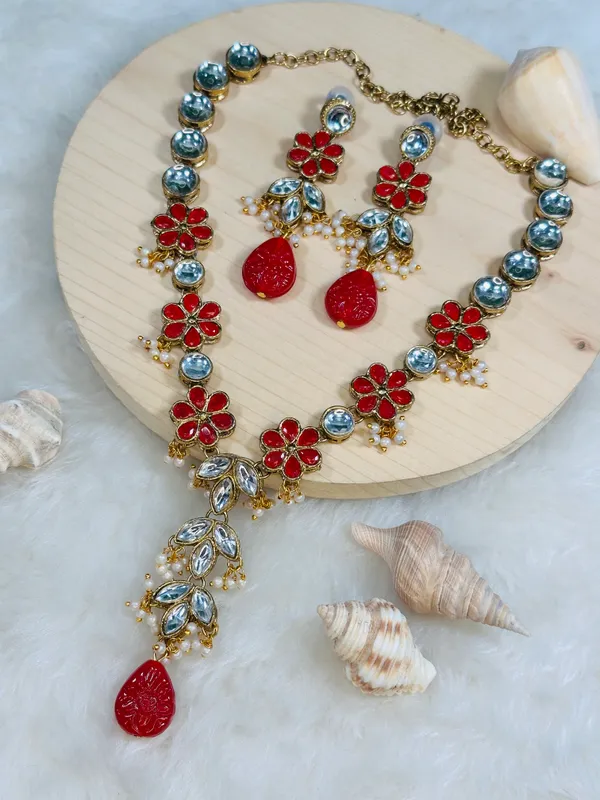 Dhivara_Elite_Red_Color_Jewellery_Set_For_Women