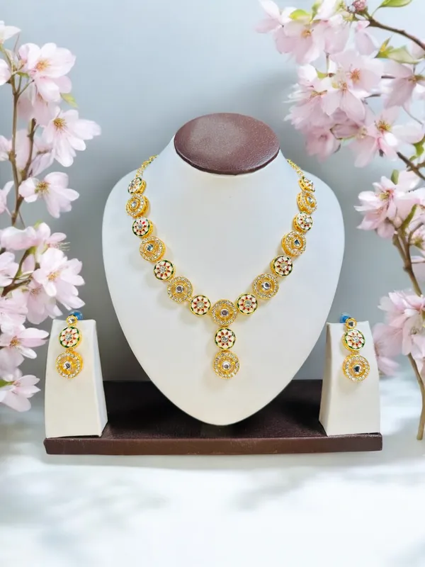 Dhivara_Gold_Plated_Meenakari_Zirconia_Jewellery_Set