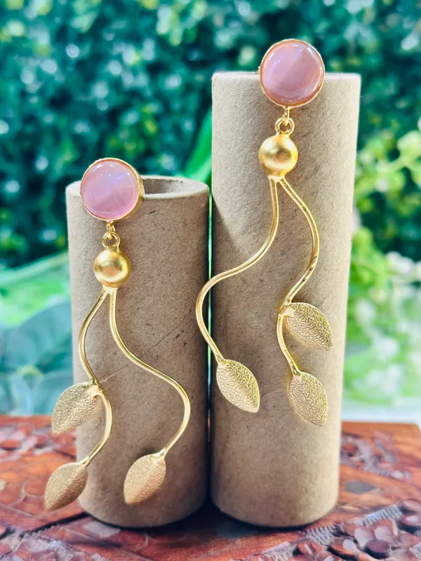 Dhivara_Pink_Manavi_Anti_Tarnish_Earring