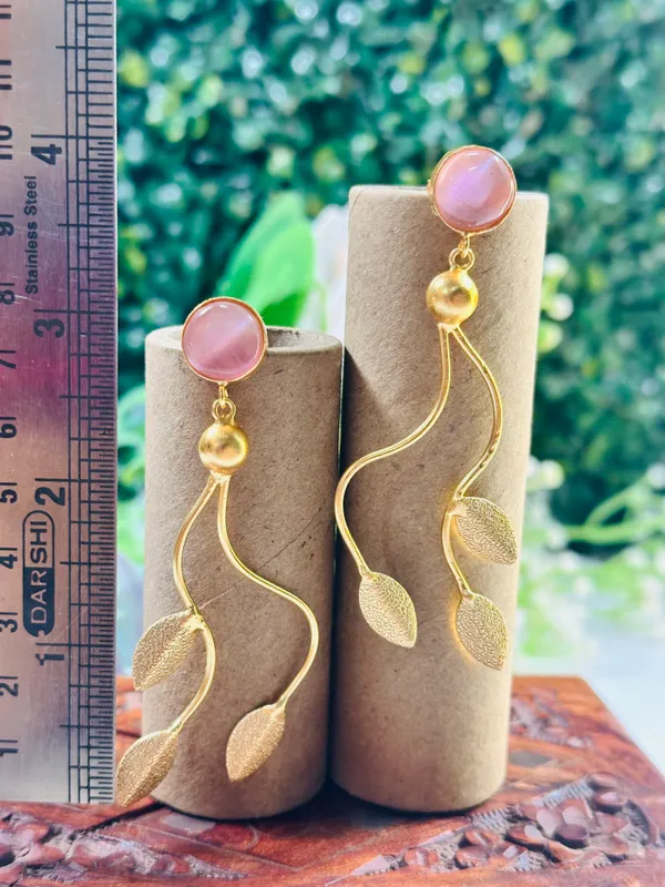 Dhivara_Pink_Manavi_Anti_Tarnish_Earring