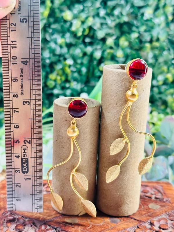 Dhivara_Red_Manavi_Anti_Tarnish_Earring