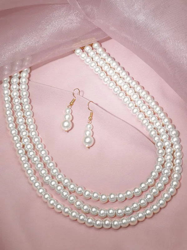 Dhivara_Three_Layer_Pearl_Necklace_Set