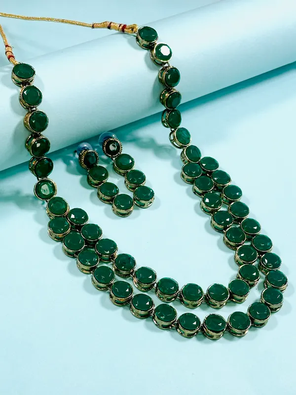 Two_Layer_Green_Alloy_Jewellery_Set